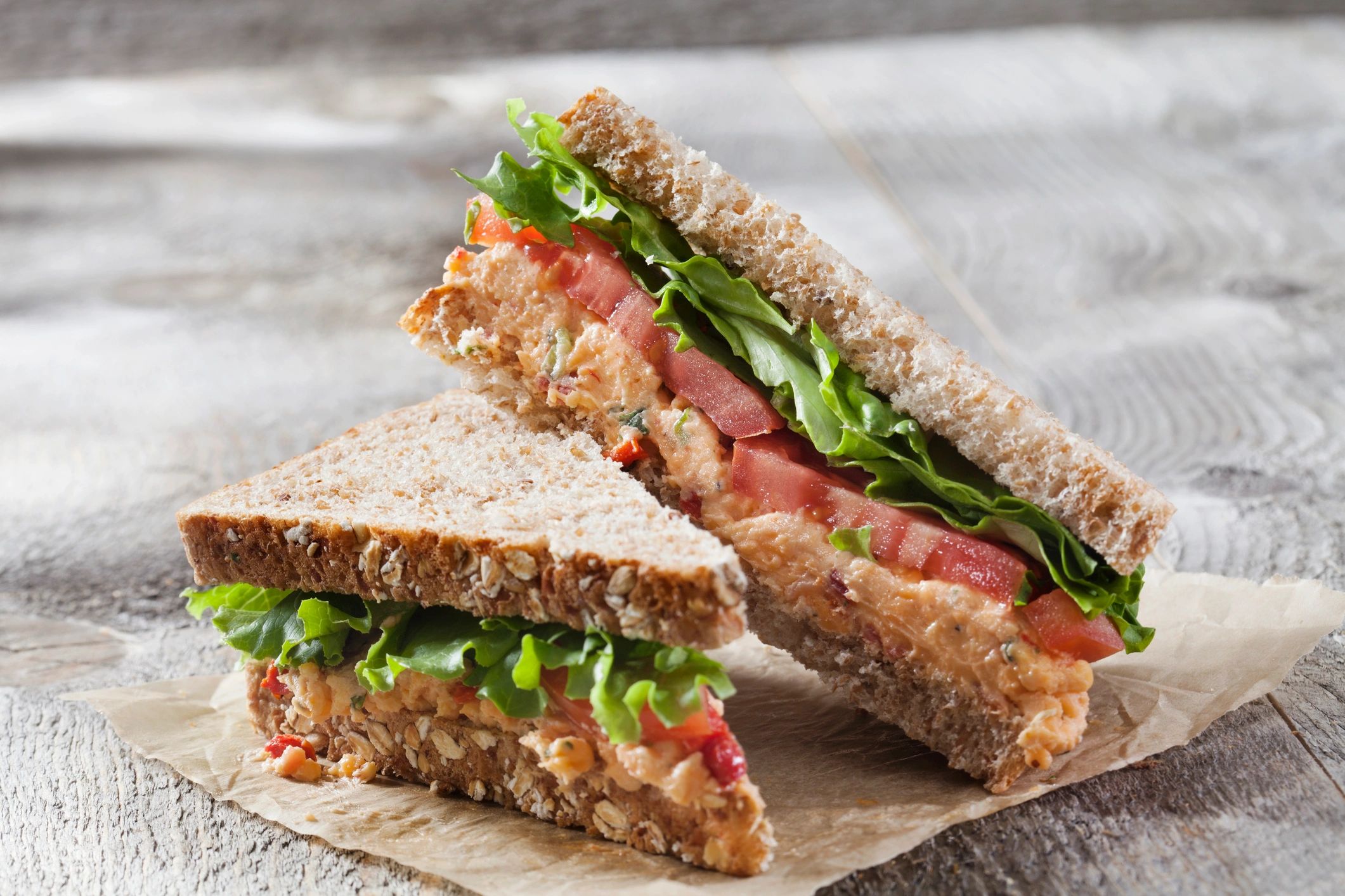 Fresh sandwich ready for workplace catering delivery