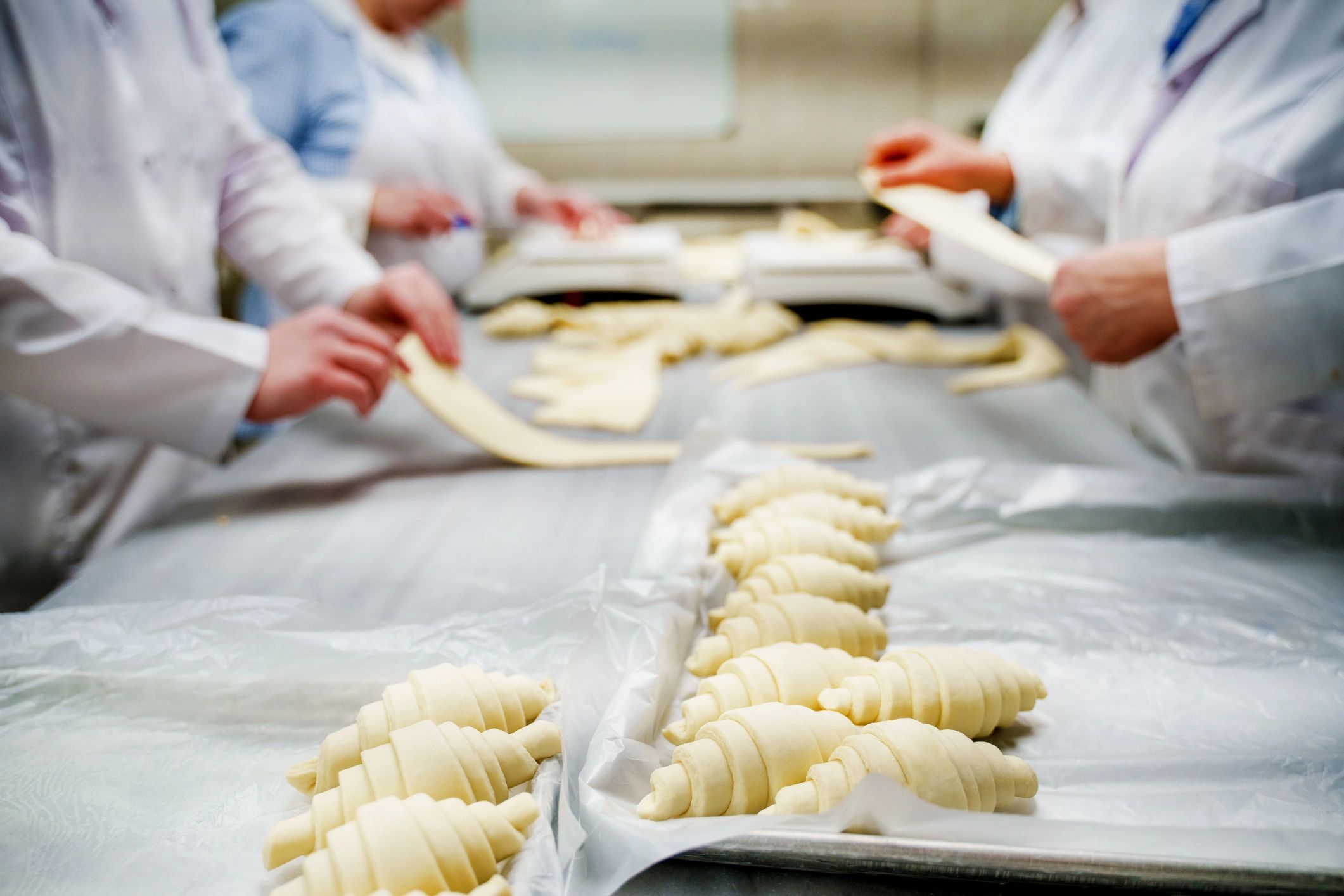 Fresh food preparation in a professional kitchen